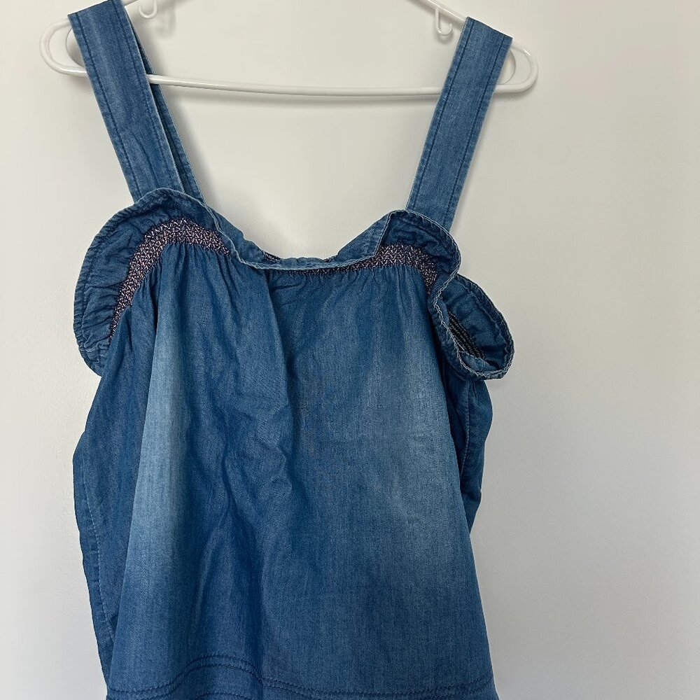 Anthropologie Pilcro Chambray Swing Blouse Size M